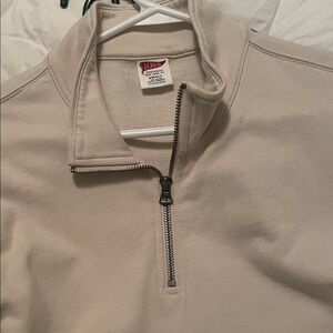 J. Crew Men's Beige Zip-Up Sweater